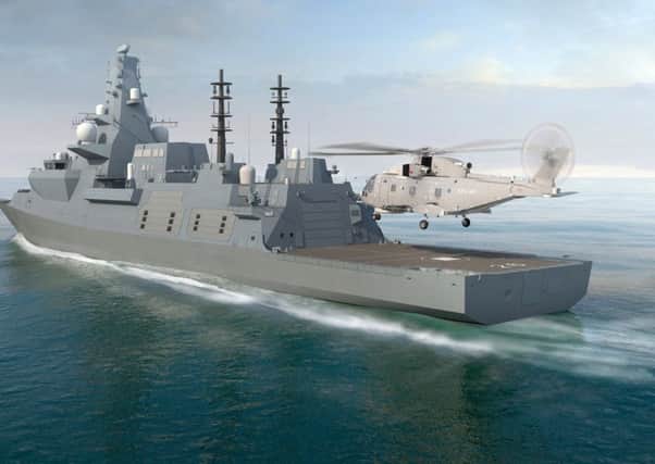 Computer Generated Image of the future Type 26 Global Combat Ship for the Royal Navy