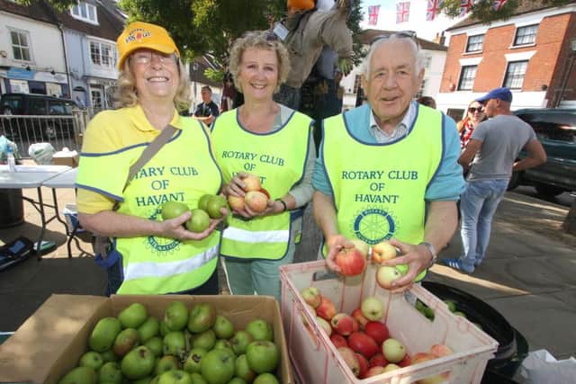 Members of Havant Rotary Club Jenny Edgell,Vicki King and Mike Coombe at last year's event