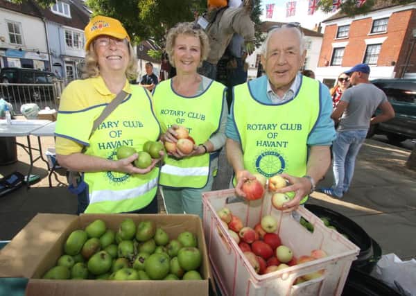 Members of Havant Rotary Club Jenny Edgell,Vicki King and Mike Coombe at last year's event