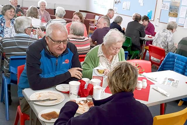 Worshippers from Hart Plain Church, Waterlooville, at a previous church breakfast