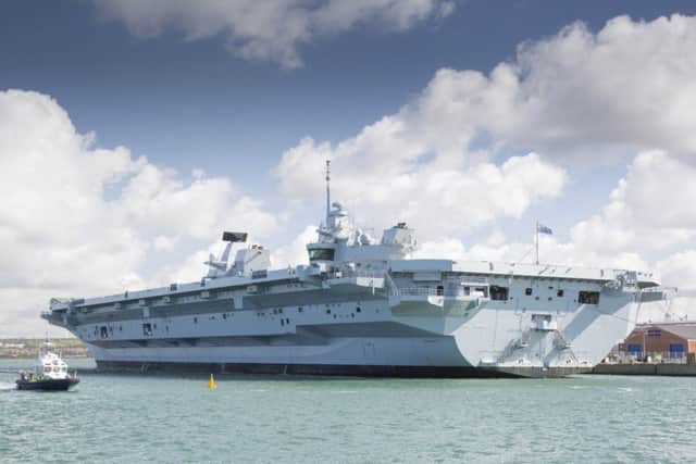 The new HMS Queen Elizabeth in Portsmouth Picture: Chris Stephens