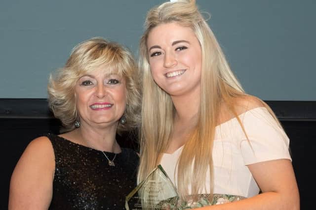 Mia Gordon with Rising Star/Team Member of the Year winner, Paige Sibley     Picture:: Keith Woodland