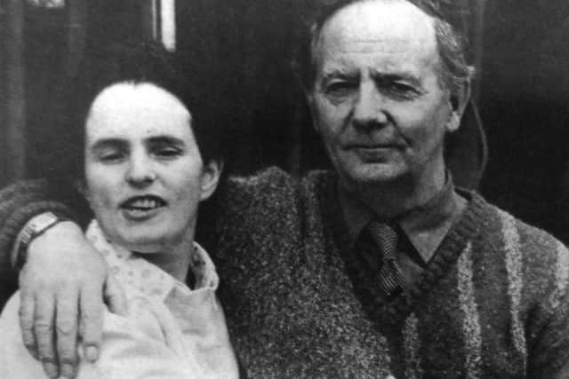 Six years after the fatal motorcycle crash - Angela with her father Max at their Hayling home
