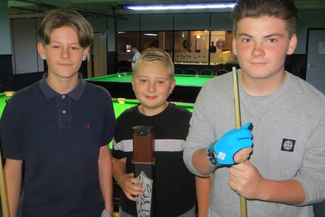 From left: Zak Truscott, Samuel Laxton and Dean Russell    Picture: Tim Dunkley
