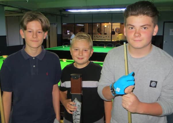 From left: Zak Truscott, Samuel Laxton and Dean Russell    Picture: Tim Dunkley