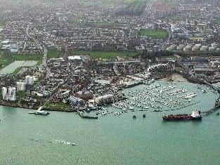 The waterfront of Gosport.