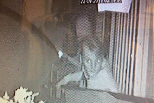 An image from CCT showing vandals who broke into Southsea Model Village