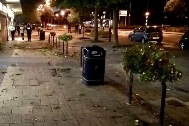A group of up to eight youths destroyed planters in Allaway Avenue, Paulsgrove, on Thursday September 21 at about 7.35pm