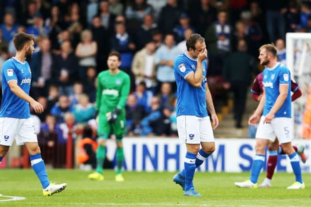 Pompey lost 2-0 away to Scunthorpe. Picture: Joe Pepler/Digital South