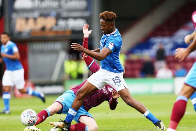 Pompey's Jamal Lowe. Picture: Joe Pepler/Digital South
