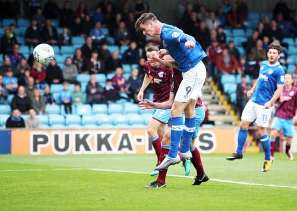 Oliver Hawkins missed a great opportunity to equalise when the score was 1-0 to the hosts