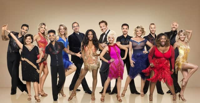 This year's Strictly Come Dancing cast. Photographer: Ray Burmiston/BBC