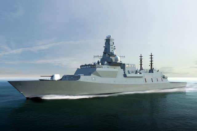 A computer-generated image of the future Type 26 Global Combat Ship for the Royal Navy