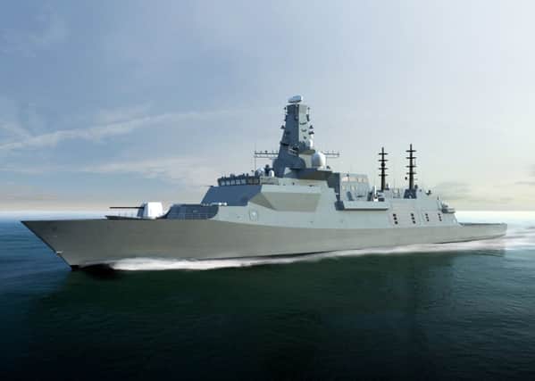 A computer-generated image of the future Type 26 Global Combat Ship for the Royal Navy