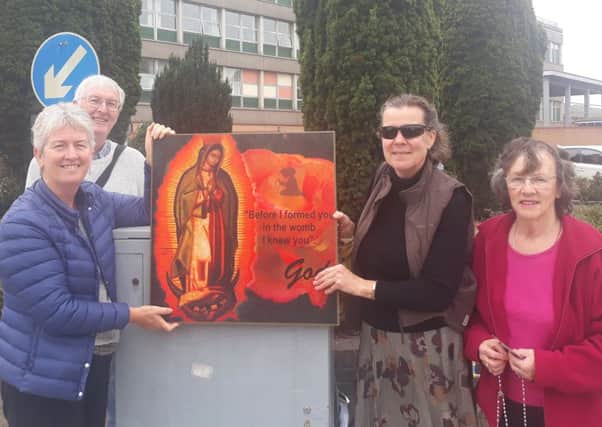 Pat and Jim Gilhooley, Rebecca (surname not given) and Eileen Steward at the anti-abortion vigil