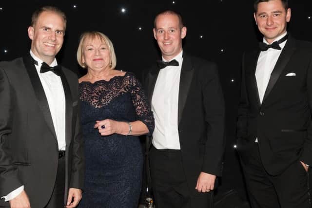 Liz Parker with nominees in the Retail and Leisure Awards at the Guildhall, Portsmouth