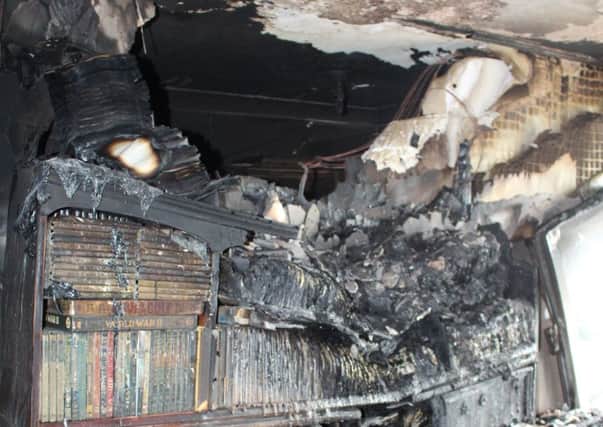 Inside arsonist Peter Arrandale's flat at Handsworth House in Somers Town  Picture: Hampshire Fire and Rescue Service
