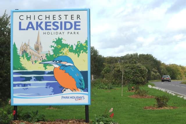 The man's body was found at Chichester Lakeside Holiday Park, reportedly in a caravan ENGSUS00120131028180026