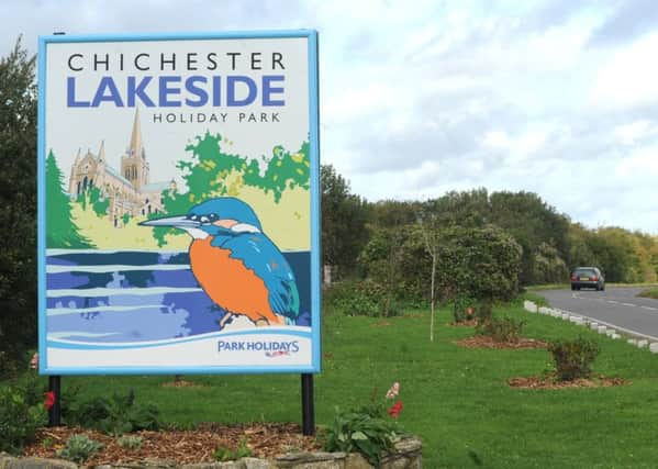The man's body was found at Chichester Lakeside Holiday Park, reportedly in a caravan ENGSUS00120131028180026