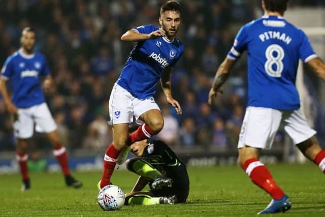 Ben Close in action against Bristol Rovers at Fratton Park. Picture: Joe Pepler