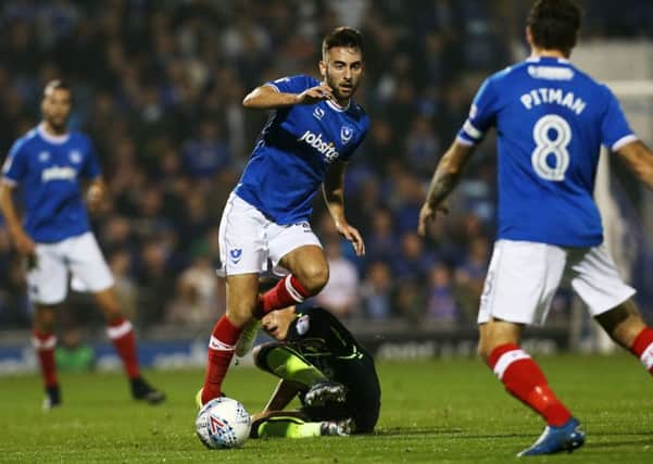 Ben Close in action against Bristol Rovers at Fratton Park. Picture: Joe Pepler