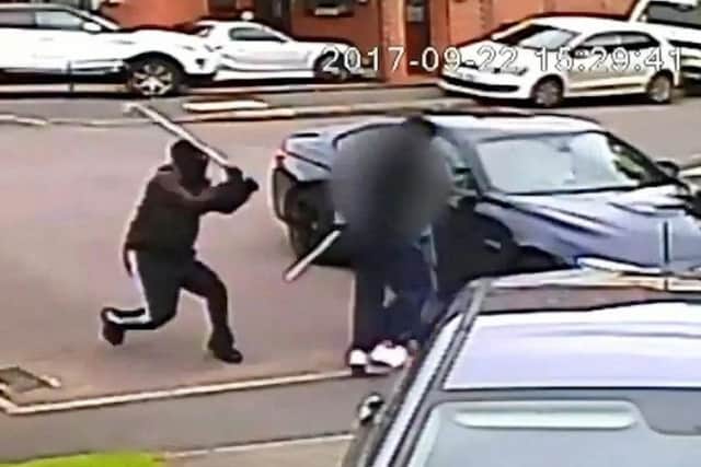A screenshot from the CCTV footage
