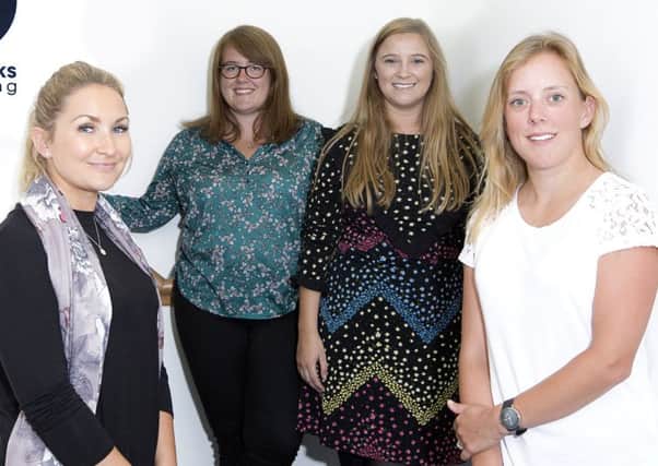 Newly-promoted account managers, Lucy Cropp, Kayleigh Carter, Jenn Hill and Hannah Thomas
