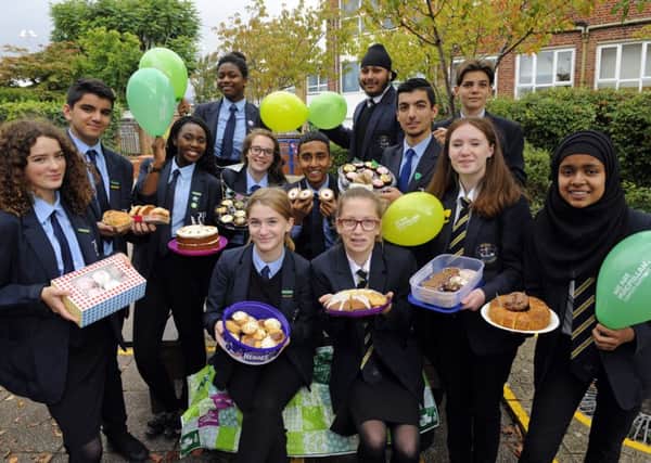 Pupils at Priory School in Southsea took part in the national Macmillan Coffee Morning  Picture:  Malcolm Wells (170929-3639)
