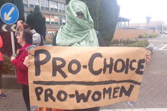 The rival message from pro-choice campaigners