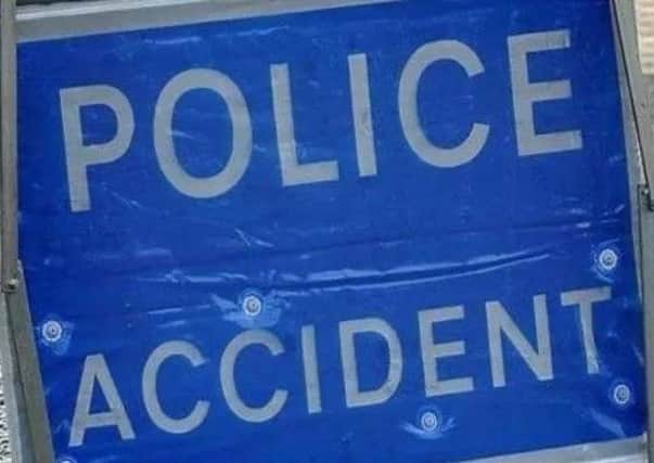 A car crashed on the A3(M) this evening