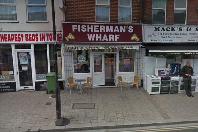 Blaze at Southsea fish and chip shop