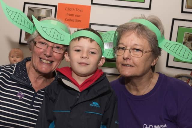 Dot Bedenham and Sue Mathews with Dylan Poynte, 6 with Yoda Ears. Picture Credit: Keith Woodland PPP-170930-203324006
