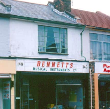 How many budding musicians started their musical career at Bennetts in New Road, Landport?               Picture: John Rich