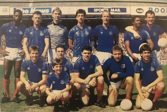 Pompey won promotion to the top flight in the 1986-87 season with their nautical-themed badge