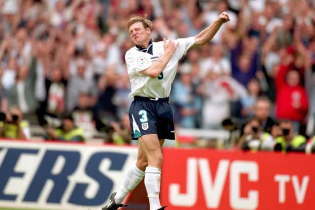 Stuart Pearce in action for England