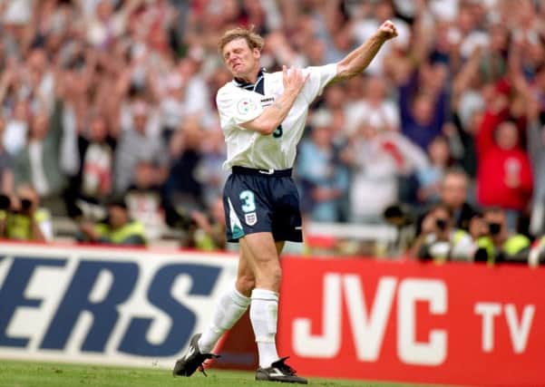 Stuart Pearce in action for England