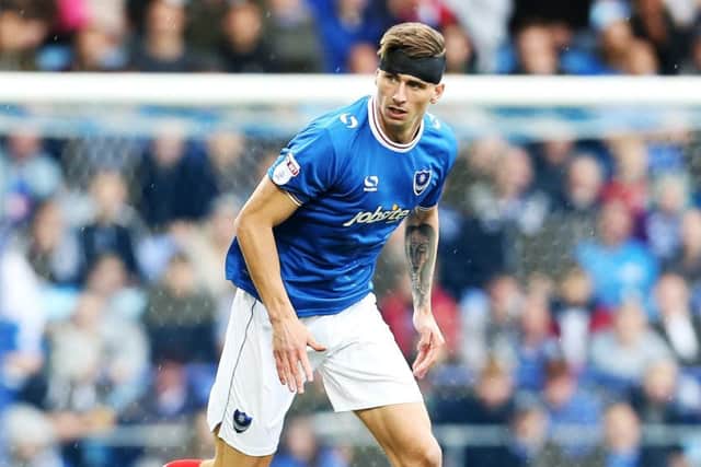 Pompey striker Oliver Hawkins