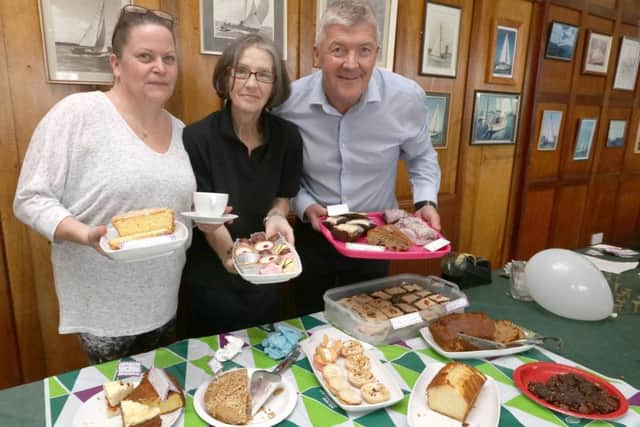 From left, Kim Smith, Sharon Barker and Arty Shaw at Hornet Sailing Club raised over £500
Picture: Habibur Rahman
