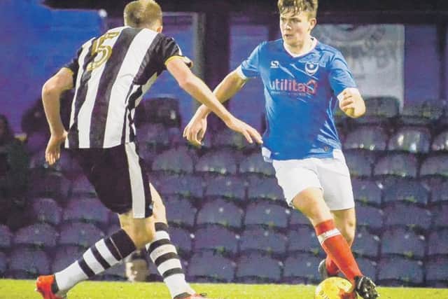 Matt Mayes scored for Pompey Academy in their match against Blackburn Rovers. Picture: Colin Farmery
