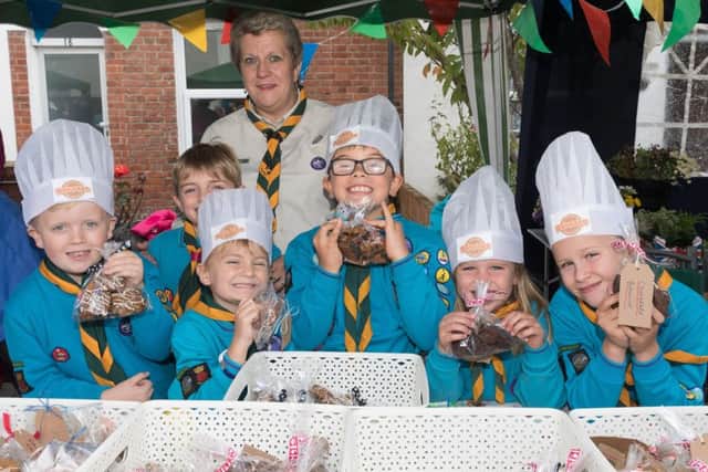 1st Lee-On-The-Solent Beavers with some of the biscuits they were selling to raise funds. Picture Credit: Keith Woodland PPP-170930-203531006