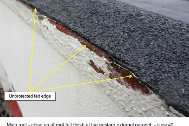 A picture used in evidence of botched roof work carried out by Tony Smith