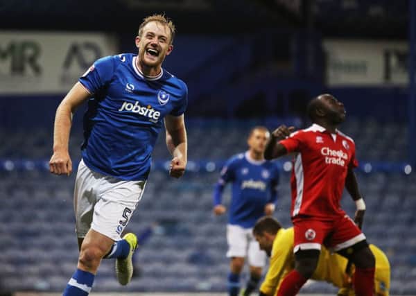 Matt Clarke celebrates after opening the scoring. Picture: Joe Pepler