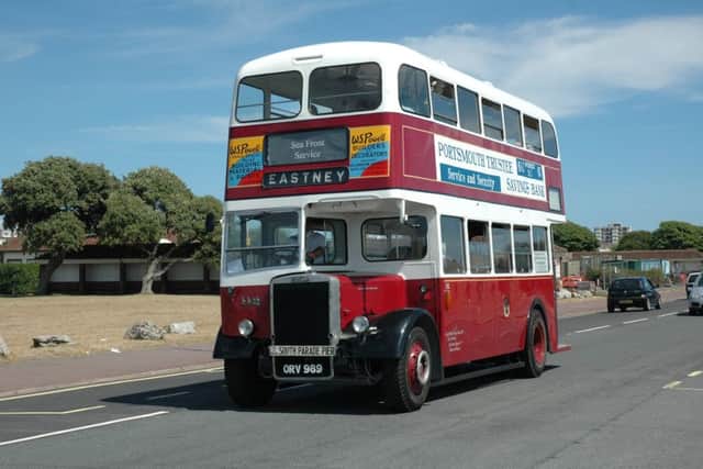 A former Portsmouth Corporation Leyland Titan bus on Southsea seafront
