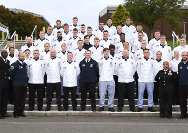 Royal Navy chefs and stewards are preparing at HMS Raleigh for the Armed Forces version of MasterChef