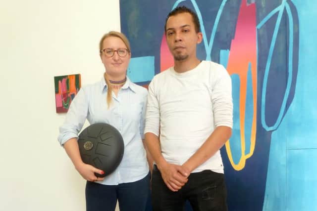 Multi-media artist Natalia Michalska and poet Majid Dhana, who are working together on the Look Up project