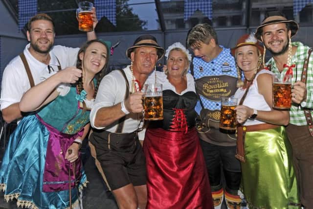 Revellers enjoy Oktoberfest in Guildhall Square