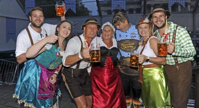 Revellers enjoy Oktoberfest in Guildhall Square