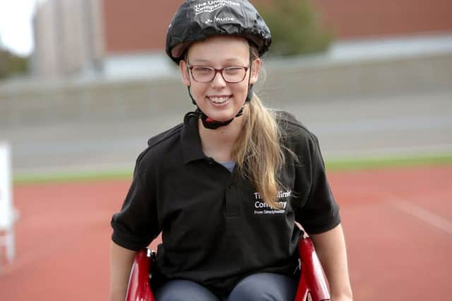 Alexandra Newton, 16, training ahead of the Simplyhealth Great South Wheelchair event, which is taking place on October 21