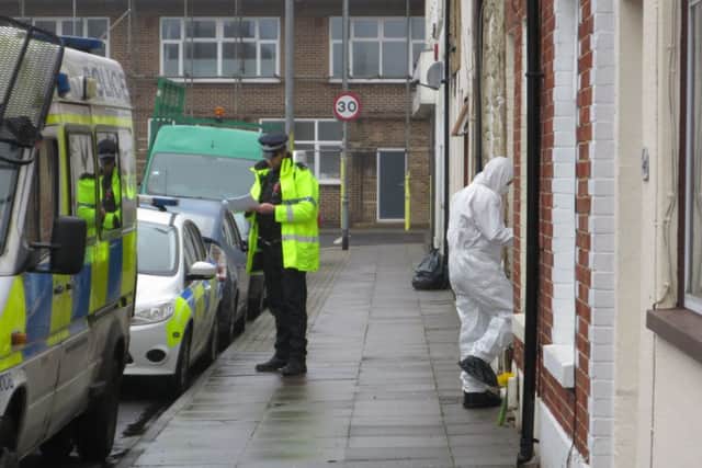 Police at the scene in Toronto Road