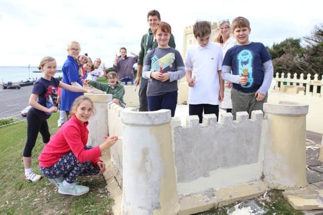 Mayville High School pupils help repair damage to Southsea Model Village Picture: Habibur Rahman